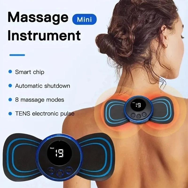 New EMS Mini Portable Electric Pulse Neck Massager Cervical Back Muscle Pain Relief Tool Shoulder Leg Body Massage Relax Cushion
