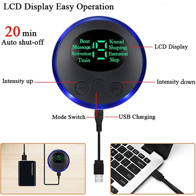 New EMS Mini Portable Electric Pulse Neck Massager Cervical Back Muscle Pain Relief Tool Shoulder Leg Body Massage Relax Cushion